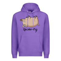 Purple Spider Pig Premium Hoodie - DesigneFamous