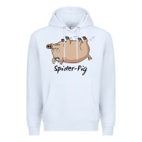 White Spider Pig Premium Hoodie - DesigneFamous