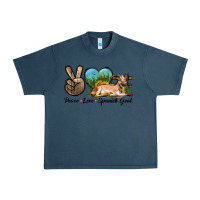 Midnight Navy Peace Love Spanish Goat Urban Heavy Tee - LillyAllenDesigns