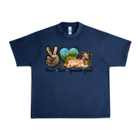 Navy Peace Love Spanish Goat Urban Heavy Tee - LillyAllenDesigns