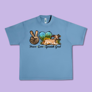 Peace Love Spanish Goat Urban Heavy Tee Designed By Lillyallendesigns
