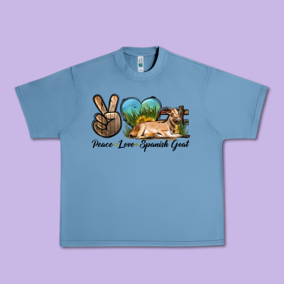 Peace Love Spanish Goat Urban Heavy Tee Designed By Lillyallendesigns