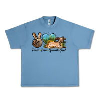 Pebble Blue Peace Love Spanish Goat Urban Heavy Tee - LillyAllenDesigns