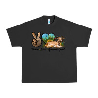 Pigment Black Peace Love Spanish Goat Urban Heavy Tee - LillyAllenDesigns