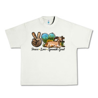 Pistachio Peace Love Spanish Goat Urban Heavy Tee - LillyAllenDesigns