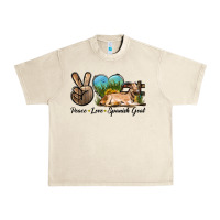 Sandshell Peace Love Spanish Goat Urban Heavy Tee - LillyAllenDesigns