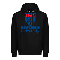 Black Newcastle College Premium Hoodie - DesigneFamous