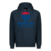 Navy Newcastle College Premium Hoodie - DesigneFamous