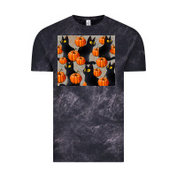 Cloud Black black cat with pumpkins tumbler Vintage Tee - LillyAllenDesigns