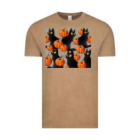 Vintage Coffee black cat with pumpkins tumbler Vintage Tee - LillyAllenDesigns