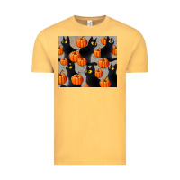 Vintage Mustard black cat with pumpkins tumbler Vintage Tee - LillyAllenDesigns