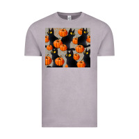 Vintage Zinc black cat with pumpkins tumbler Vintage Tee - LillyAllenDesigns