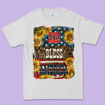 Western God Bless America 4th Of July Premium Tee Designed By Lillyallendesigns