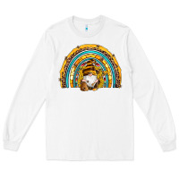 White western bee gnomes sunflowers beehive honeycomb leopard turquoise sera Long Sleeve Tee - Artiststas
