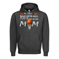 Charcoal Heather My Favorite Basketball Player Calls Me Mom Zipper Hoodie - Bettercallsaul