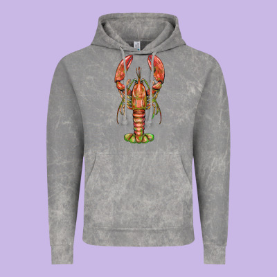 Lobster Vintage Hoodie Designed By Barkaloodesign