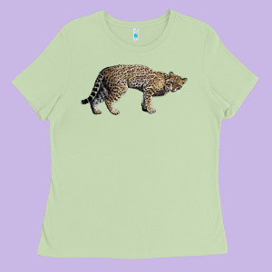 Ocelot Ladies Tee Designed By Lillyallendesigns