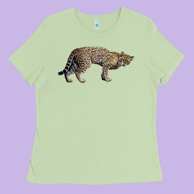 Ocelot Ladies Tee Designed By Lillyallendesigns