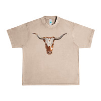 French Oak longhorn cow head Urban Heavy Tee - RanaPortraitStore