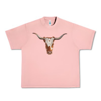 Salmon longhorn cow head Urban Heavy Tee - RanaPortraitStore