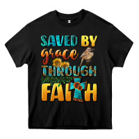 Black saved by grace through faith Heavy Core Tee - BundleAndBundleShop