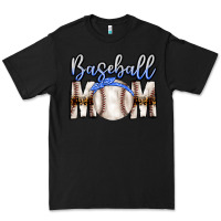 Black Baseball Mom Premium Tee - CowhideDigitalArt