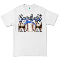 White Baseball Mom Premium Tee - CowhideDigitalArt