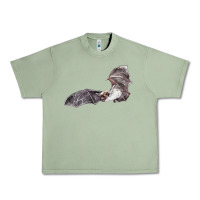 Oil Green mexican free tailed bat Urban Heavy Tee - LillyAllenDesigns