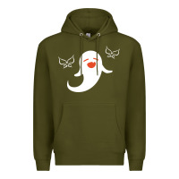 Army Green genshin impact hu tao  spirit ghost art lightweight Premium Hoodie - DesigneFamous