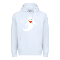 White genshin impact hu tao  spirit ghost art lightweight Premium Hoodie - DesigneFamous