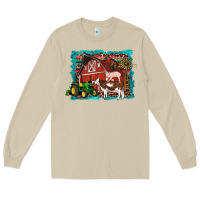 Mushroom farm life tractor cow pig rooster Long Sleeve Tee - Artiststas