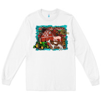 White farm life tractor cow pig rooster Long Sleeve Tee - Artiststas