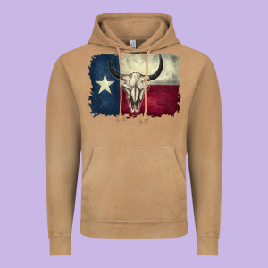 Texas Flag Vintage Hoodie Designed By Barkaloodesign