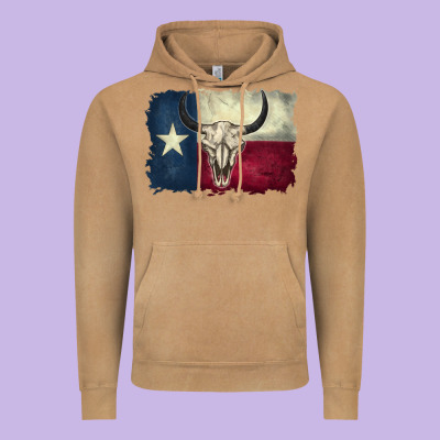 Texas Flag Vintage Hoodie Designed By Barkaloodesign