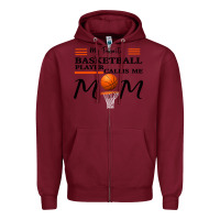 Burgundy My Favorite Basketball Player Calls Me Mom Zipper Hoodie - Bettercallsaul