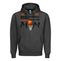 Charcoal Heather My Favorite Basketball Player Calls Me Mom Zipper Hoodie - Bettercallsaul