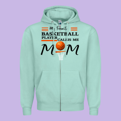 My Favorite Basketball Player Calls Me Mom Zipper Hoodie Designed By Bettercallsaul