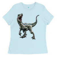 Baby Blue Velociraptor Ladies Tee - LillyAllenDesigns