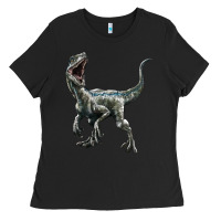 Black Velociraptor Ladies Tee - LillyAllenDesigns