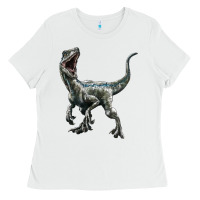 White Velociraptor Ladies Tee - LillyAllenDesigns