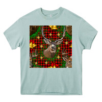 Arona christmas deer and bell seamless pattern Heavy Core Tee - BundleAndBundleShop