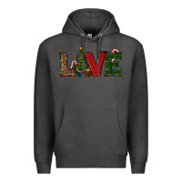 Charcoal Heather christmas tree love Premium Hoodie - RanaPortraitStore