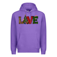 Purple christmas tree love Premium Hoodie - RanaPortraitStore