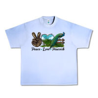 Grape Ice Peace Love Peacock Urban Heavy Tee - LillyAllenDesigns