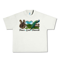 Pistachio Peace Love Peacock Urban Heavy Tee - LillyAllenDesigns