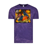 Cloud Purple Fall Crow Vintage Tee - LillyAllenDesigns