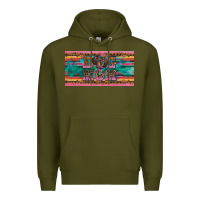 Army Green dog mom danchshund  license plate template Premium Hoodie - BarkalooDesign