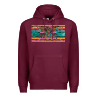 Burgundy dog mom danchshund  license plate template Premium Hoodie - BarkalooDesign