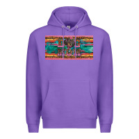 Purple dog mom danchshund  license plate template Premium Hoodie - BarkalooDesign