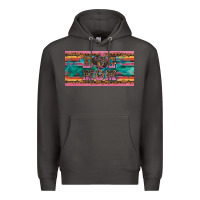 Smoke dog mom danchshund  license plate template Premium Hoodie - BarkalooDesign